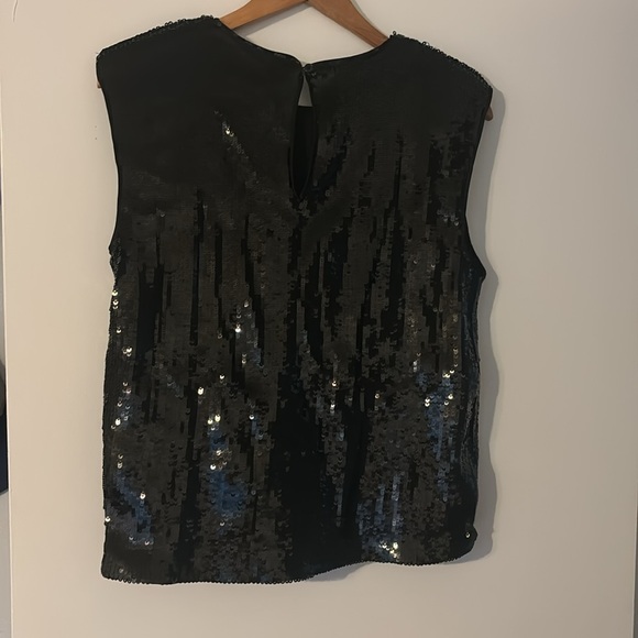 NWT Black Sequins Sleeveless Top - Picture 2 of 4